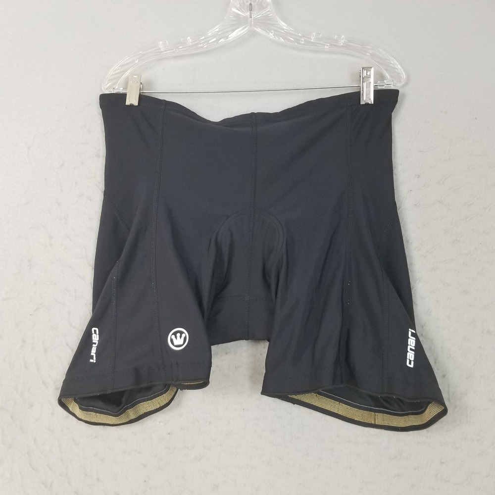 Canari Cycling Shorts Women XL Black Padded Bike Shorts Spandex Athletic